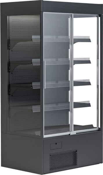 KBS Wandkühlregal Variant 194 Black Line mit Glasschiebetüren