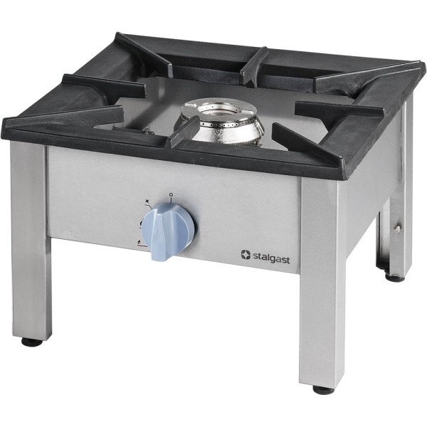 STALGAST Edelstahl Gas-Hockerkocher Top Power mit einem Brenner, 11kW, G30, 565x635x394 mm