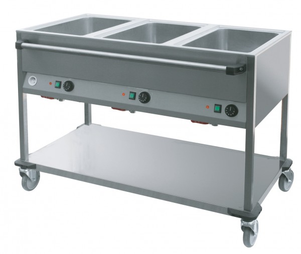 Bain-Marie-Wagen, 3 x GN 1/1, quer