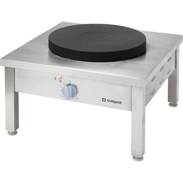 STALGAST Edelstahl Elektro-Hockerkocher STANDARD, 1 Kochplatte, 400 Volt, 580 x 580 x 380 mm (BxTxH)