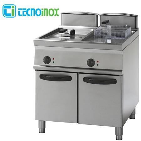 Elektro-Fritteuse Tecnoinox 2x13 Liter FR83FE7 Doppelbecken-Gastronomie-Friteuse
