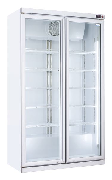 Glastüren-Kühlschrank KU 1050 C , 1050 Liter Umluftkühlung COOL-LINE by NordCap