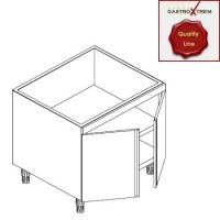 GASTROXTREM Edelstahl-Unterbauelement mit 2 Flügeltüren / Gastronomie-Arbeitsschrank GASTROXTREM Edelstahl-Unterbauelement mit 2 Flügeltüren / Gastronomie-Arbeitsschrank