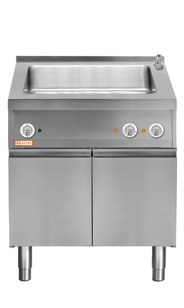 LOCHER 228641 Elektro-Wasserbad GN 2/1 - mit Teller-Wärmeschrank und Festanschluss