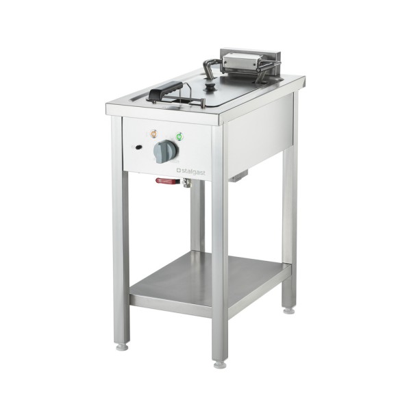STALGAST Elektro-Fritteuse als Standgerät, Unterbau offen, 400x700x850 mm, 10 L, 9 kW