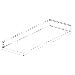 Aufpreis Aufkantung rechts / links zu Arbeitsplatte 60/70 cm