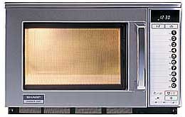 Gastronomie Edelstahl Mikrowelle Sharp 20 ltr, R-25 AT, 2100W