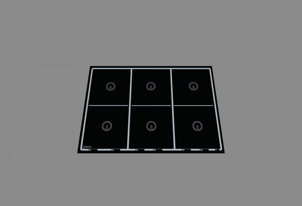 Berner BI6EGF30B Induktionsherd mit 6 Kochstellen Warmhaltefunktion