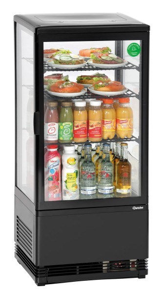 BARTSCHER Mini-Kühlvitrine 78L, schwarz - 700277G