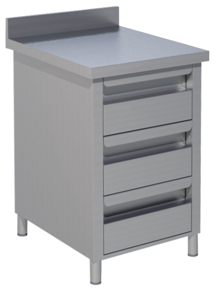 KBS Schubladenschrank 4 Schubladen BxT 50x70cm mit Aufkantung