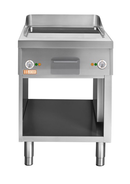 LOCHER 290401 Elektro-Bratplatte 600 - Bratfläche hartverchromt, glatt