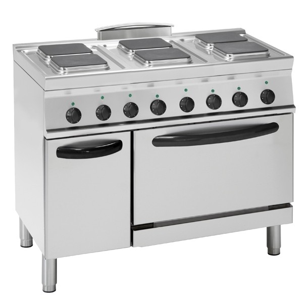 Tecnoinox Herd, Elektro, 6 Platten, eckig, Backofen, 20,3 kW