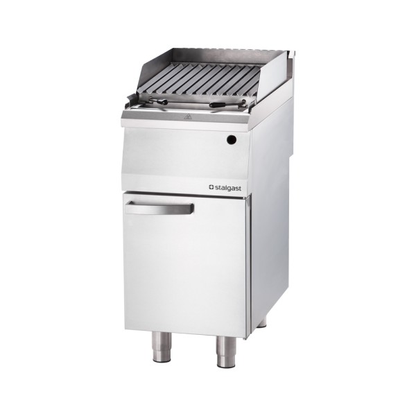 STALGAST Edelstahl Lavastein-Grill mit S-Rost für Fisch und Meeresfrüchte, Serie 700 ND, 400 mm