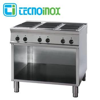 Gastronomie-Elektrokochfeld mit 6 Heizzonen eckig / quadratisch 24 kW Tecnoinox PC12FE9