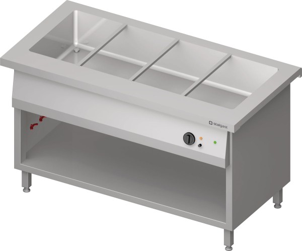 STALGAST Bain-Marie-Station "Free Flow" mit einem Becken 4x GN1/1, 1465x735x880 mm Granitabdeckung "