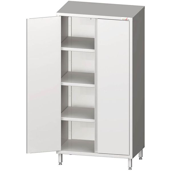 GASTROXTREM Edelstahl Hochschrank mit Flügeltüren 2000mm Höhe - versch. Ausführungen