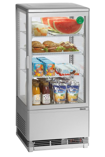 BARTSCHER Mini-Kühlvitrine 78L, silber - 700778G