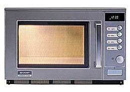 Gastronomie Edelstahl Mikrowelle Sharp 20 ltr, R-25 AM, 2100W