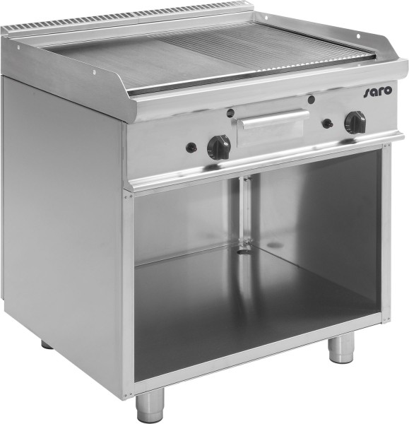 SARO Gas-Griddleplatte mit offenem Unterbau E7/KTG2BAM