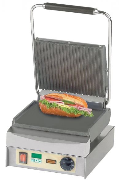 Neumärker Kontakt-Grill PANINI MASTER - oben geriffelt und unten glatt 11-80411DT