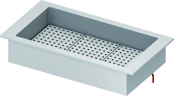 STALGAST Eiswanne "Drop-In" 3x GN1/1 1155x620x210 mm Edelstahlabdeckung