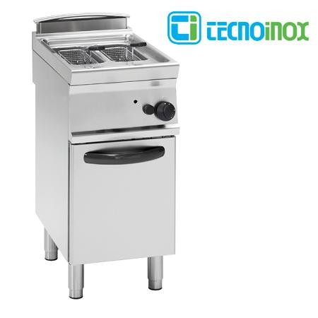 Gas-Fritteuse Tecnoinox 2x8 Liter FR48FG7 Doppelbecken-Gastronomie-Friteuse