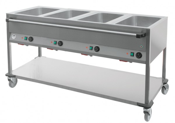 Bain-Marie-Wagen, 4 x GN 1/1, quer