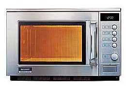 Gastronomie Edelstahl Mikrowelle Sharp 20 ltr, R-23 AM, 1800W