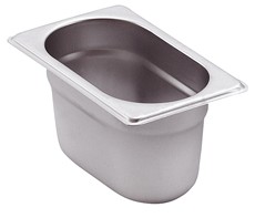 GN-Behälter Edelstahl 1/9 6,5 cm, 0,6 Liter