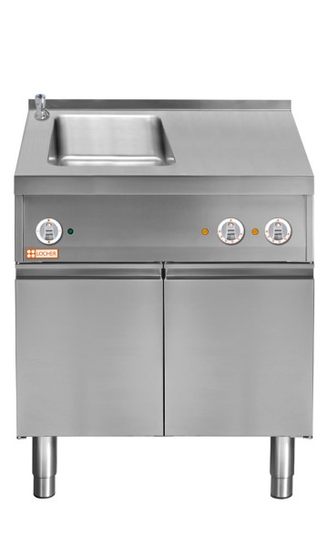 LOCHER 228646 Elektro-Wasserbad GN 1/1 links - mit Teller-Wärmeschrank und Festanschluss