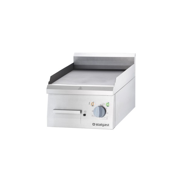 STALGAST Edelstahl Elektro-Griddleplatte als Tischgerät, 400x700 mm, glatte Grillfläche, Serie 700 N