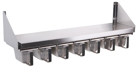 Gastro Edelstahl Gewürzregal GN 1/4, Gewürzbord für Gastronomie und Großküche