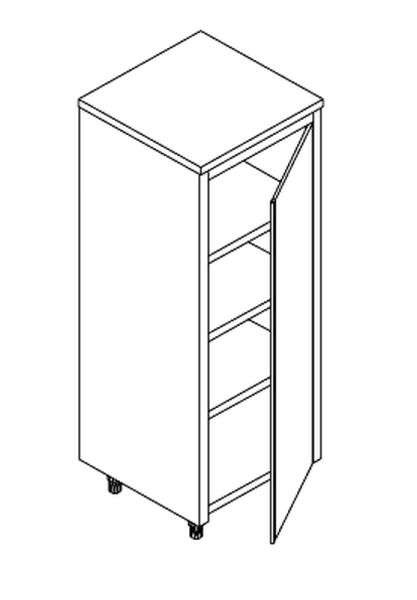 KBS Geschirrschrank Breite 70cm Höhe 150cm mit Drehtür