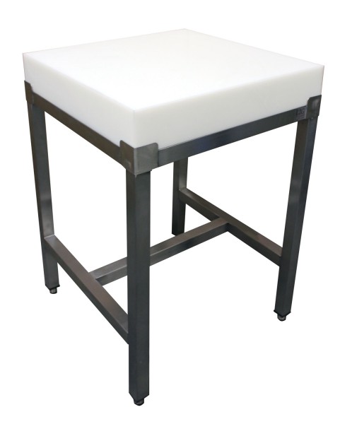 SARO Hackblock mit Edelstahlrahmen 600X600 AISI 304