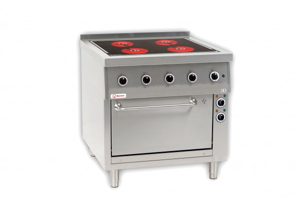 Berner BSH4BKTDA 4-fach Ceranherd mit Backofen GN 1 1/2