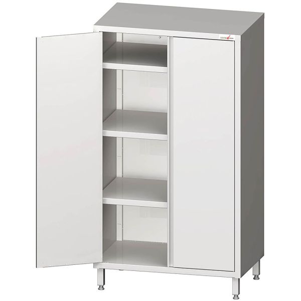 GASTROXTREM Edelstahl Hochschrank mit Flügeltüren 1800mm Höhe - versch. Ausführungen