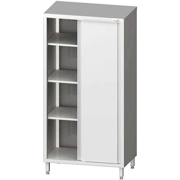 GASTROXTREM Edelstahl Hochschrank mit Schiebetüren 2000mm Höhe - versch. Ausführungen