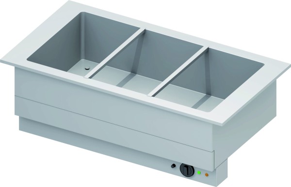 STALGAST Bain-Marie-Becken"Drop-In" 3xGN 1/1 1155x620x390 mm Edelstahlabdeckung
