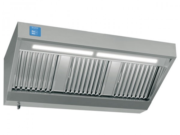 Wandhaube, 2800x900mm, mit eingebautem Motor, Regler und Licht, 3.000m³/h, 230V