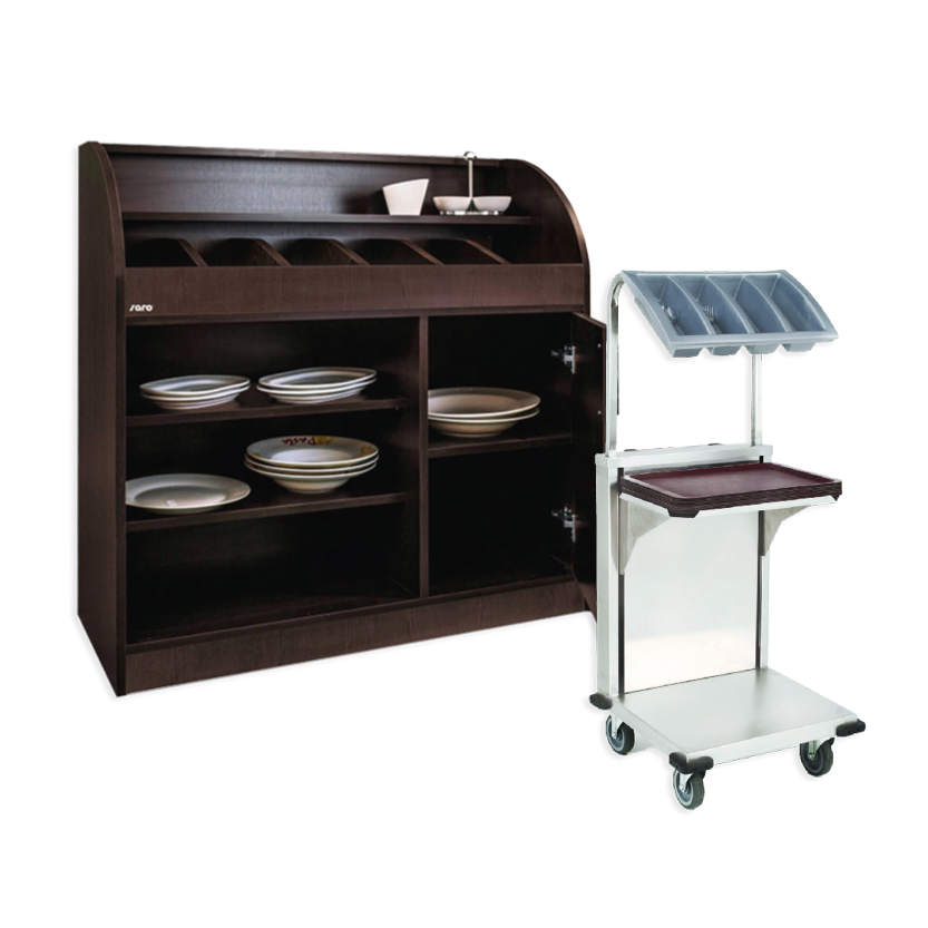 Besteckschrank & Tablettspender 