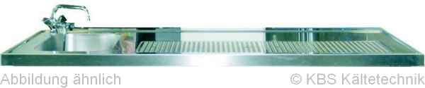 Schanktischabdeckung ,Wulstrand, 2 Becken links 1950 x 750 mm