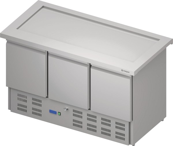 STALGAST Kühltisch mit Kühlplatte "Free Flow", dreitürig 1465x735x880 mm Granitabdeckung "Standard G