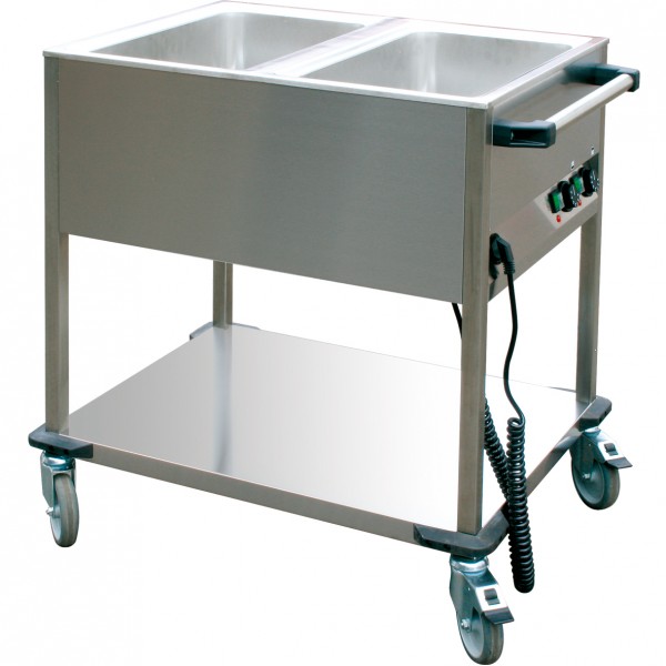 Bain-Marie-Wagen, 2 x GN 1/1