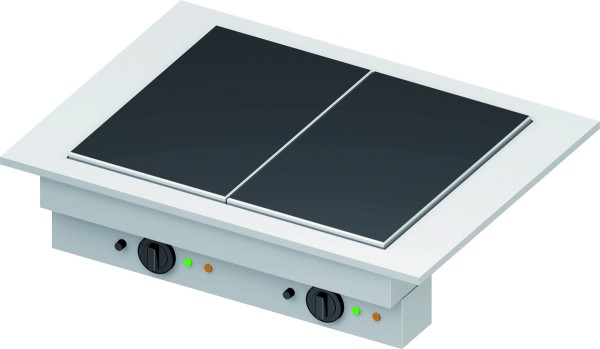 STALGAST Glaskeramik-Wärmeplatte "Drop-In" 2xGN 1/1 830x620x270 mm Edelstahlabdeckung