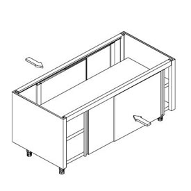 Durchreiche-Arbeitschränke