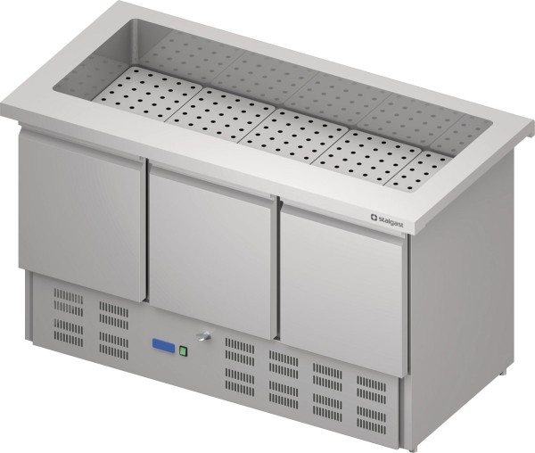 STALGAST Getränke-Kühltisch "Free Flow", dreitürig 1465x735x880 mm Granitabdeckung "Standard G1"