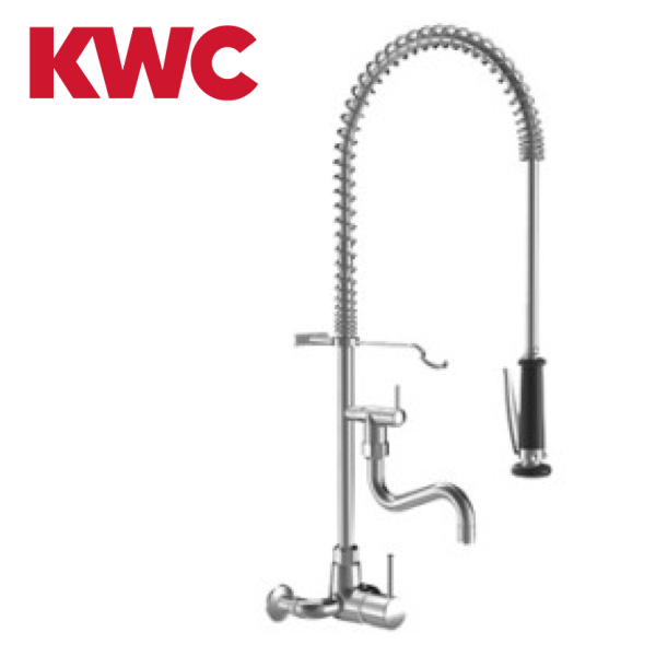KWC 24.502.166.000 Gastro Wand-Geschirrbrause mit Schwenkauslauf - Einhebelmischer