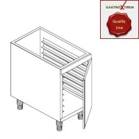 GASTROXTREM Edelstahl-Unterbauelement geschlossen - Auflageschienen für 7 Backbleche GN 1/1 GASTROXTREM Edelstahl-Unterbauelement geschlossen - Auflageschienen für 7 Backbleche GN 1/1