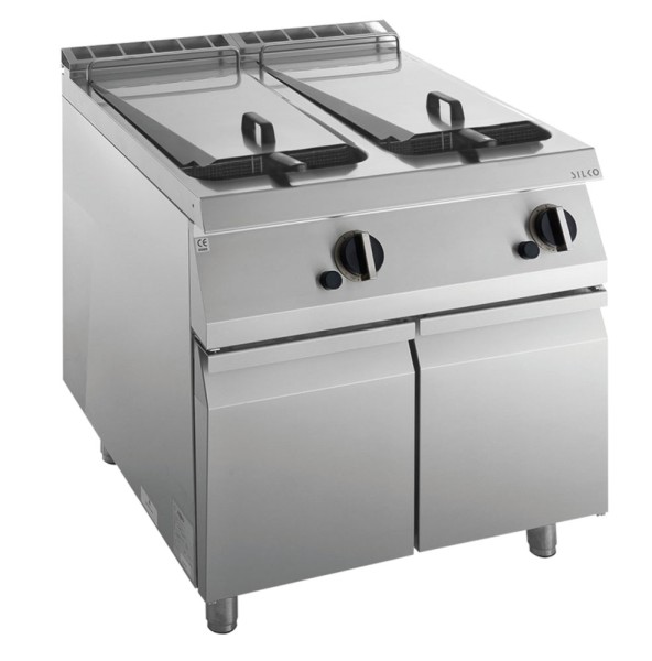 KBS Gas-Fritteuse 2 Becken 23 L Standgerät 42kW