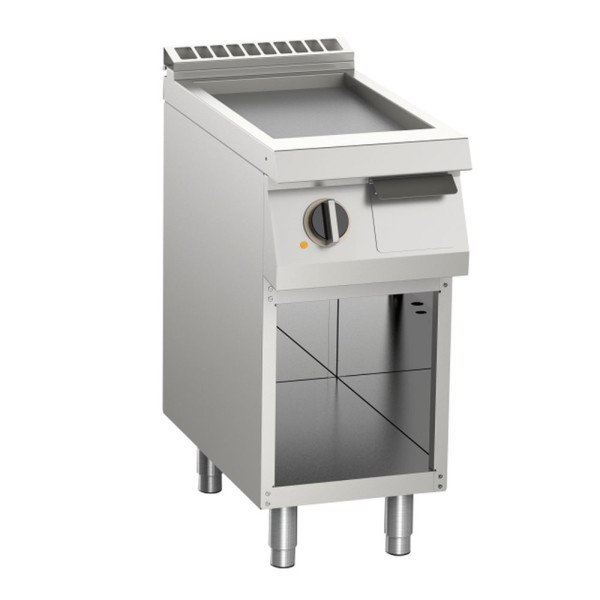 KBS Elektro-Grillplatte glatt aus Edelstahl 7,5 kW 1 Heizzone offener Unterbau